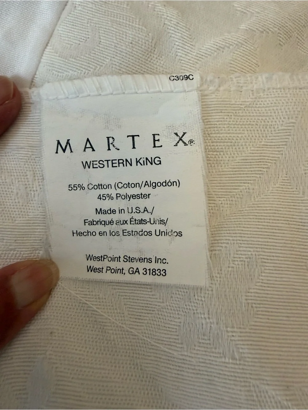 King size Classic Cream Damask Bedskirt Ruffle